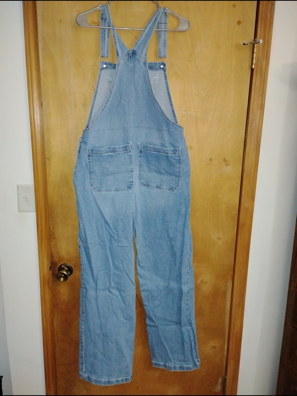 No Boundaries Light Blue Denim Women's Overalls - Picture 3 of 3